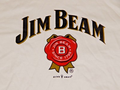 Jim Beam Bourbon Whiskey White T-Shirt NWOT New 