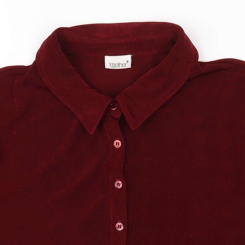Together Womens Red Polyester Basic Polo Size 16 … - image 5