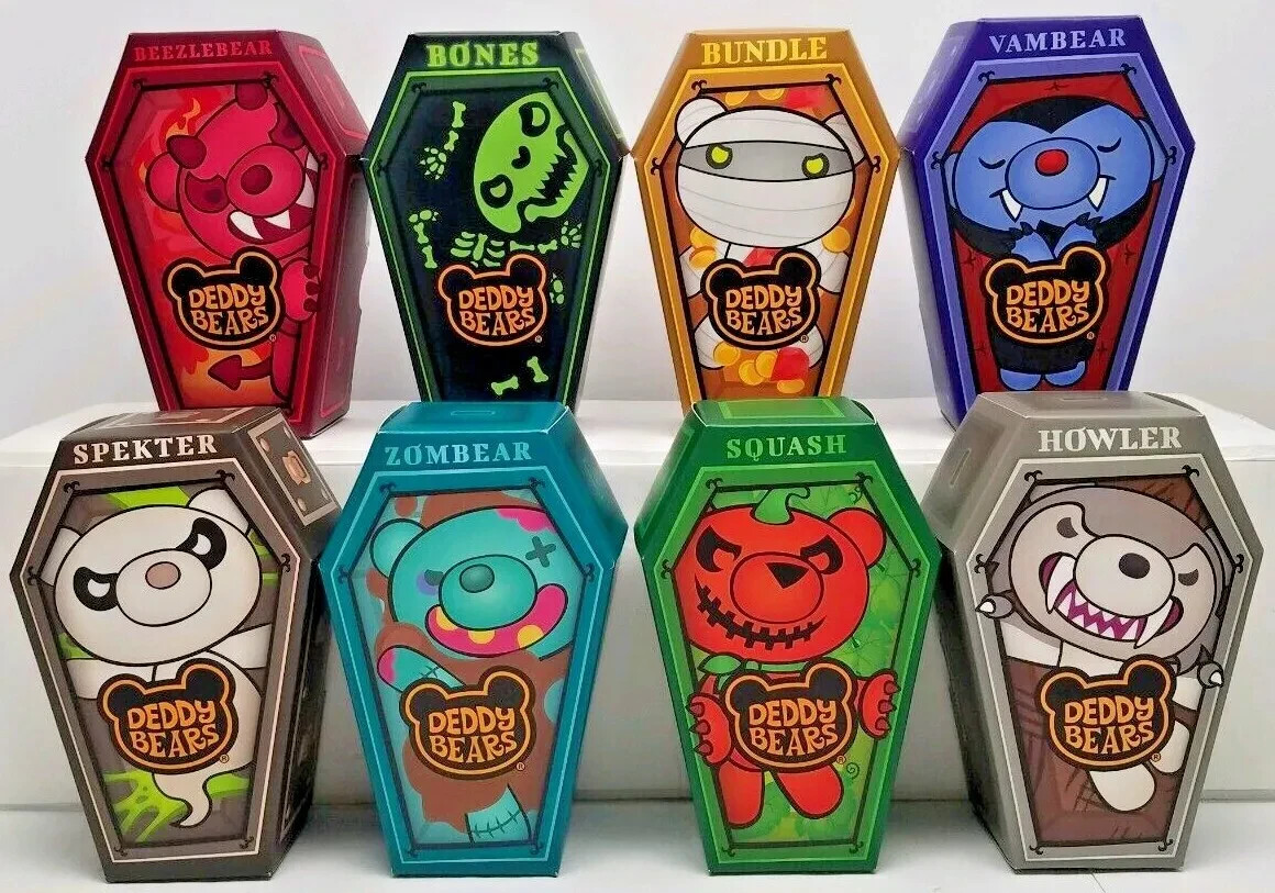 DEDDY BEARS PLUSH IN COFFIN NEW  IN BOX COLLECT THEM ALL