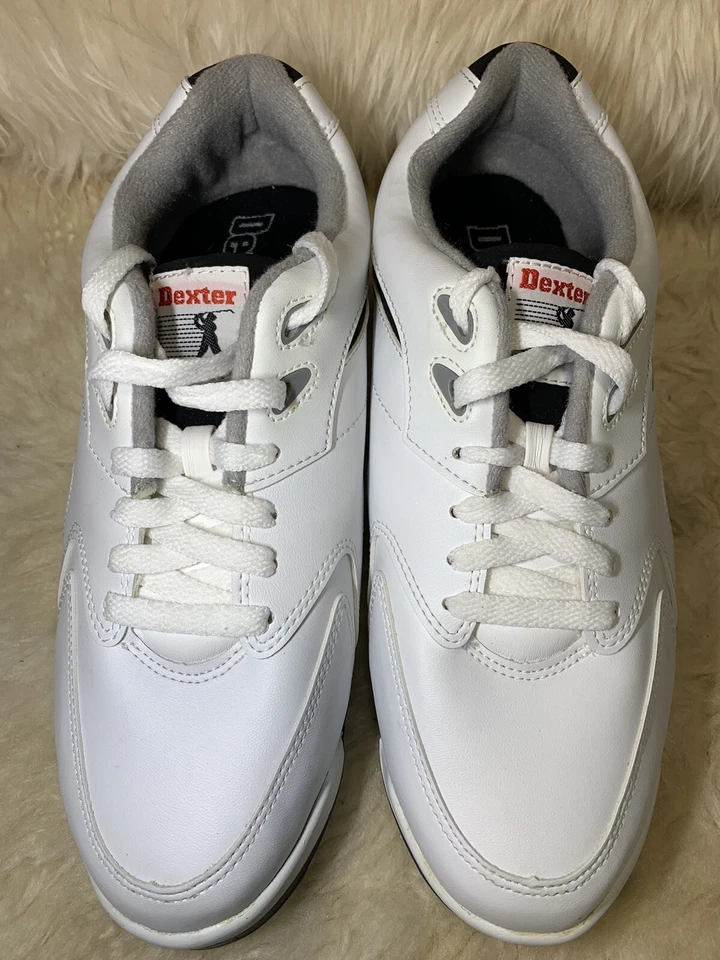 ZAPATO DE GOLF DEXTER SHAWNEE PARA HOMBRE 9,5 WW IMPECABLE NOS CLÁSICO BLANCO F746-9 Foto 2 de 4
