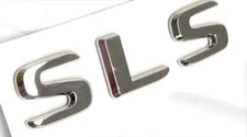 SLS CHROME REPLACEMENT FOR MERCEDES REAR TRUNK NAMEPLATE EMBLEM BADGE DECAL