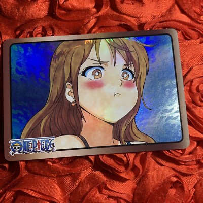 Nami ONE PIECE Puff Face Goddess Anime ACG Waifu Girl Holo Card