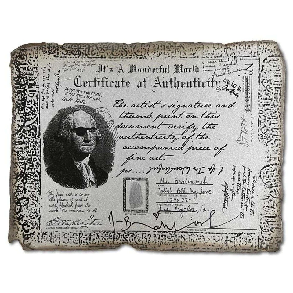 Mr. Brainwash "With All My Love" Original Medios Mixtos  Foto 3 de 3