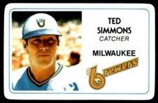 1981 PERMA-GRAPHIC SUPERSTAR - #17 TED SIMMONS MILWAUKEE BREWERS