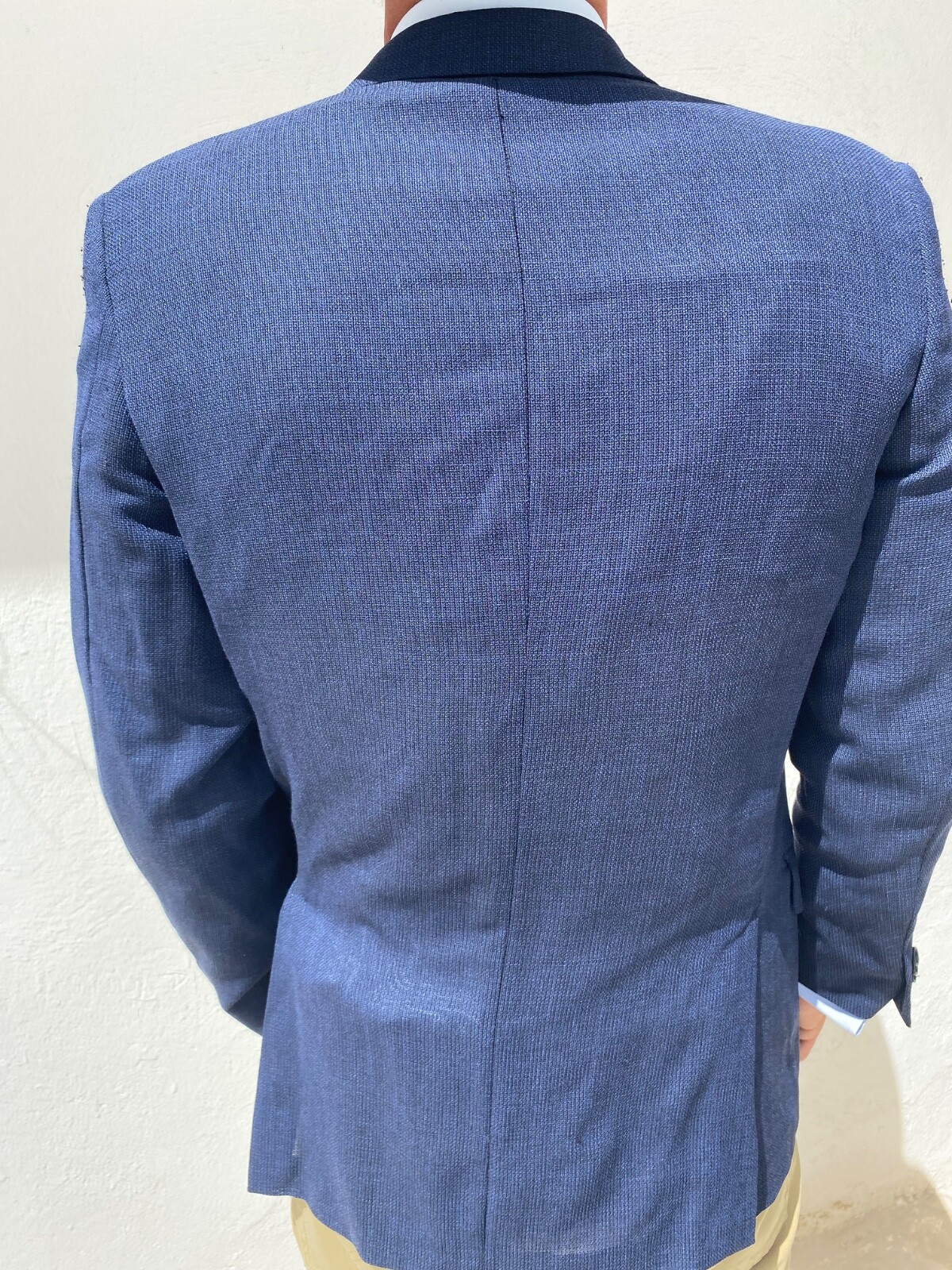Blazer Size 40 UK BLUE WOOL Made in Italy by GIANNI ARENA vintage £288 image 4