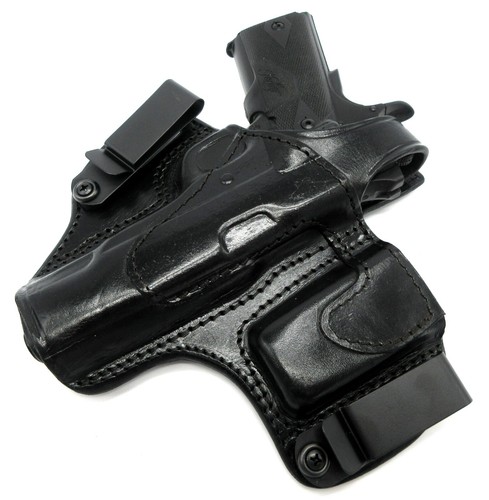 Black Right Hand Dual Clip IWB OWB Holster + Mag Carrier for 5" 1911, No Rail - Picture 2 of 5
