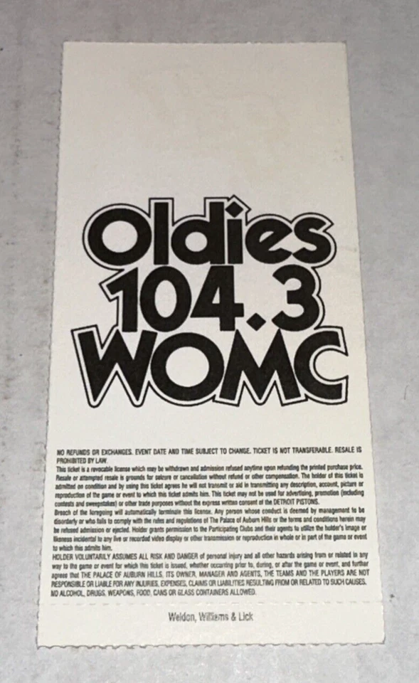 Atlanta Hawks Pistons Ticket Stub Steve Smith Pregame Ceremony NBA 3/2/1997 - Image 2 of 2