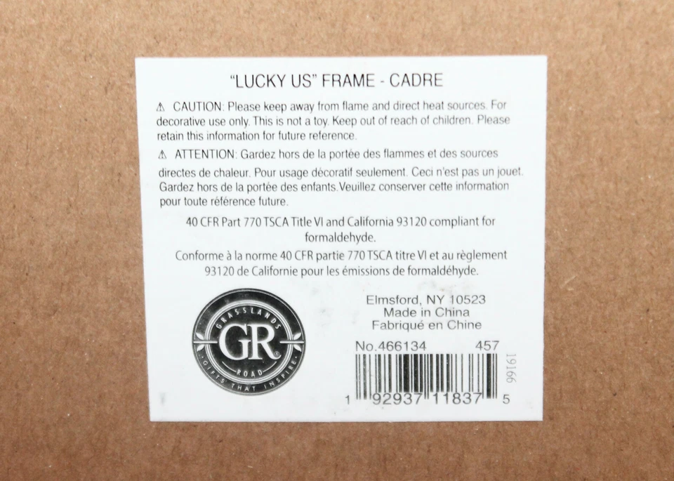 Marco de fotos de boda GRASSLANDS ROAD "Lucky Us" 4 x 6 nudo celta trébol irlandés Foto 4 de 4