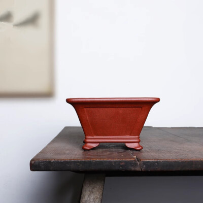8.7in Chinese Antique Yixing Zisha Clay Planter,Collectible Artisan Craft Bonsai