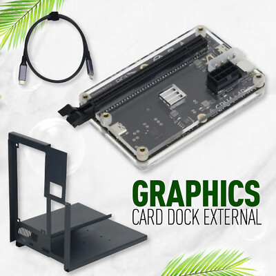 Graphics Card Dock External GPU Dock + 60cm/23.6'' USB4 Data Cable for ATX