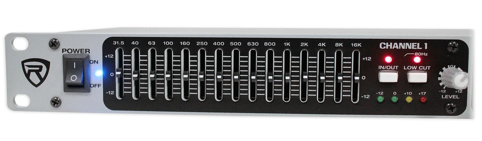 Rockville REQ215 Dual 15 Band 1/3 Octave Graphic Equalizer With Sub-Output! - Image 3 of 4