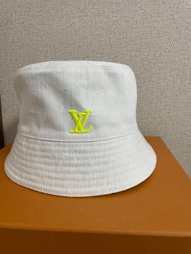 Louis Vuitton Hat 2023 Chapeau Monogram Neon Yellow White L Reversible 2022AK