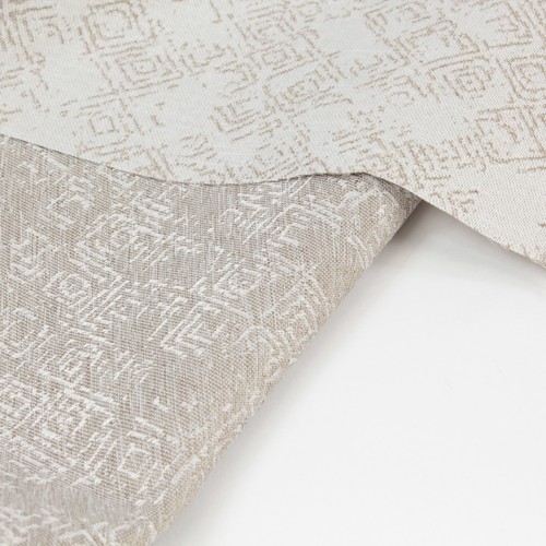 Stoff Meterware Melina Beige Jacquard Mischgewebe Kissen Tischdecke Vorhang Deko - Bild 7 von 8