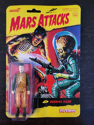 Burning Flesh 19 NON Glow in Dark 3.75'' MARS ATTACKS ReAction Super 7 NEW #2