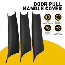 3X Interior Door Pull Handle Protective Cover Black For BMW X5 X6 E70 E71 E72 K