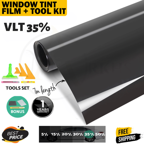 Giantz Window Tint Film Black Roll 5% VLT Home House 76cm X 7m Tinting Tools