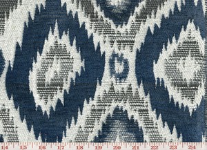 Wow Blue Ikat Chenille Heavy Upholstery Fabric By Westwood Weavers La Foto Se Está Cargando Wow Azul Ikat Chenille Pesado Tela De Tapiceria