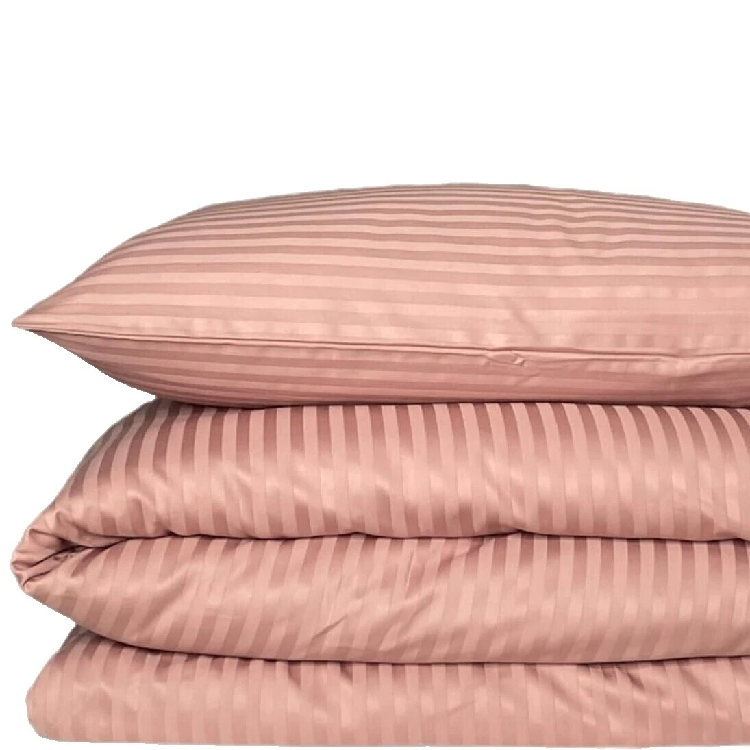 Rayas de Satén de Algodón Fundas de edredón y Juegos de Cama