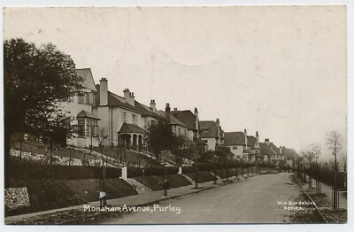 Monaham Avenue Purley Croydon London Real Photo Vintage Postcard N23