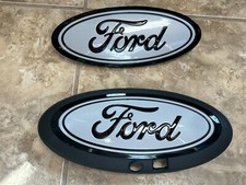 2021-22 F150 Custom Emblems Space White Gloss Black Textured With Camera Opt.