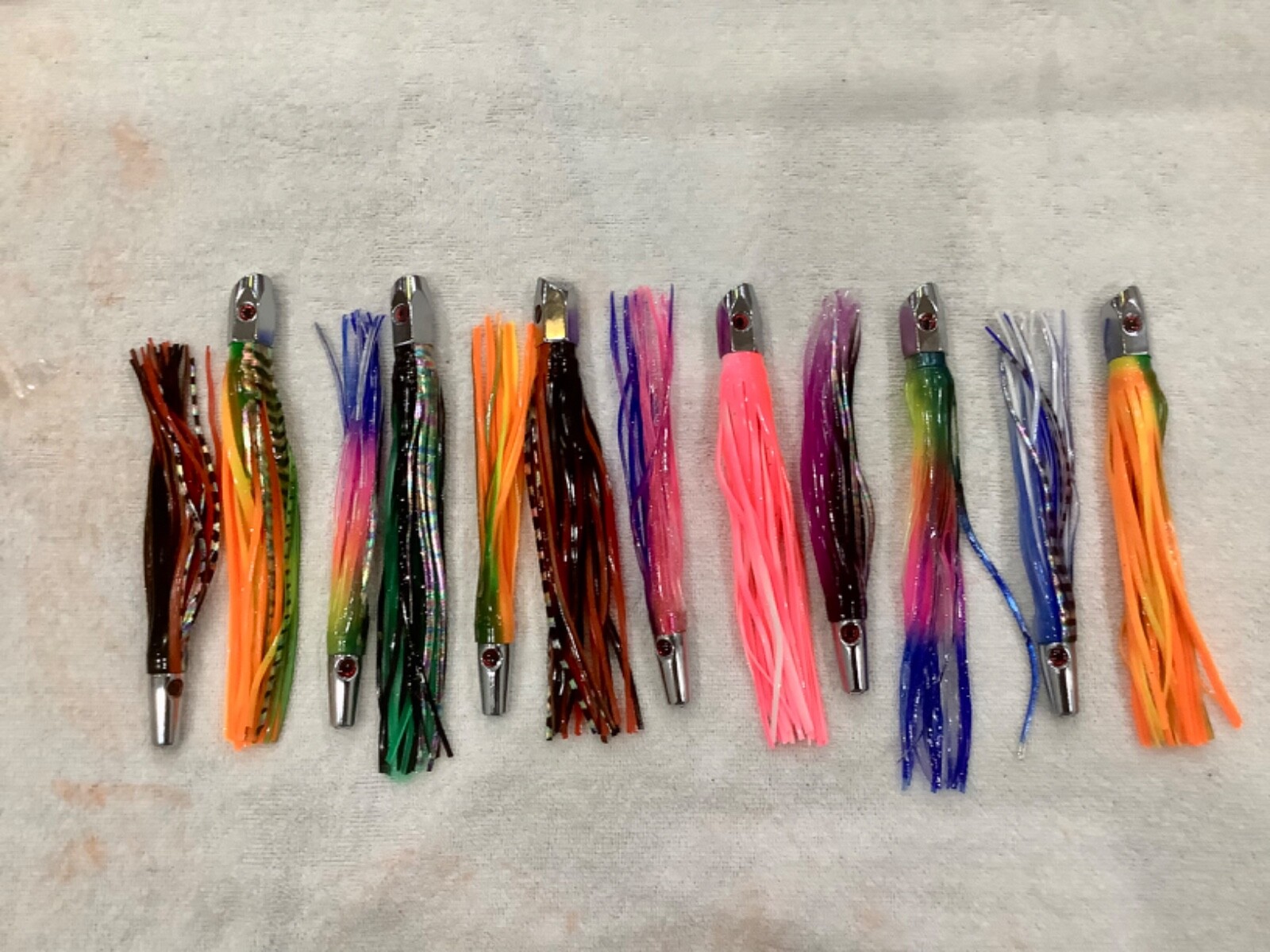 12 Trolling lures, sailfish, tuna, wahoo barracuda, mahi, dolphin, king