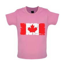 Canada Grunge Style Flag - Baby T-Shirt / Babygrow - Canadian Country Flags