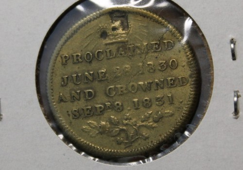 * WILLIAM 1V QUEEN ADELAIDE CORONATION MEDAL 1831 BRASS 24MM #JOV55 - Picture 2 of 8