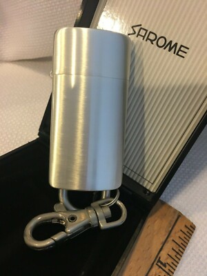 NOS Oil Sarome Cigarette Cigar Lighter Tobacciana Key Chain Clip Pewter 3-15