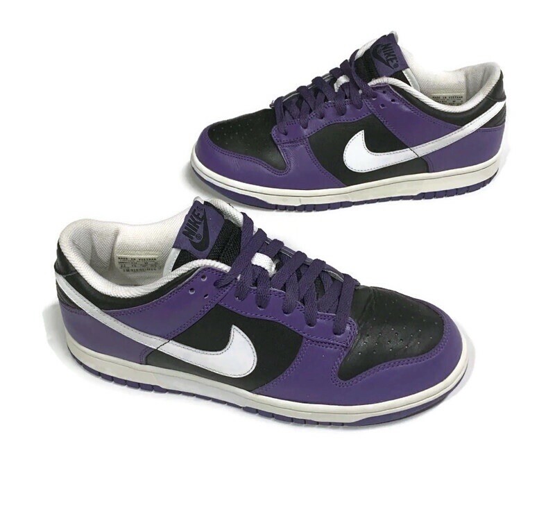 Nike Dunk Low Size 8.5 Varsity Purple Black White 309431-014 Nike Dunk Low Size 8.5 Varsity Purple Black White 309431-014