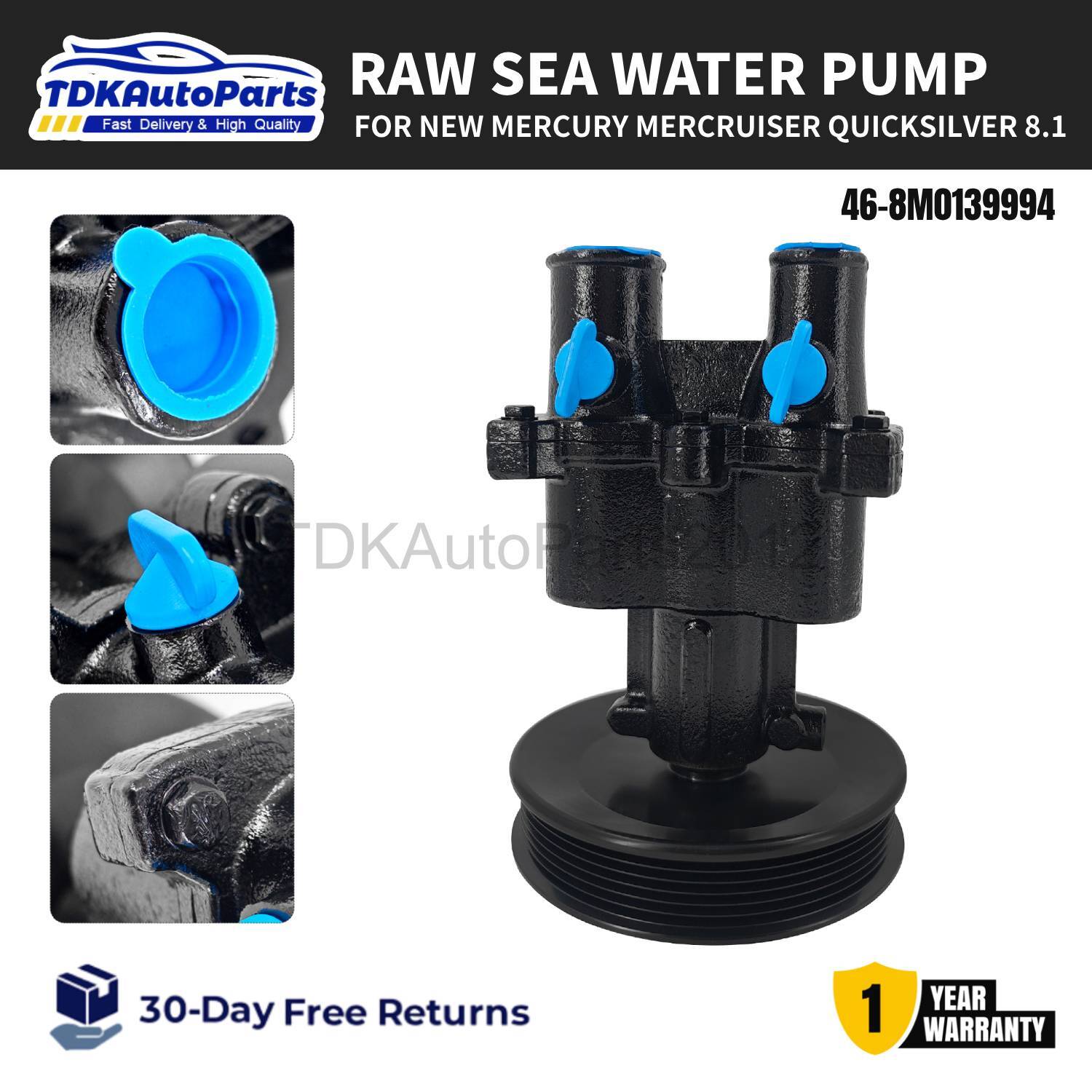 Purchase For Mercury Mercruiser Quicksilver Raw Water Sea Pump 46-8M0139995 Brand New In , For - Foto 11