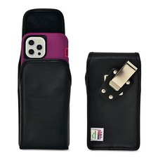 iPhone 12 13 Pro Max Fits OTTERBOX DEFENDER Vertical Leather Belt Clip Case