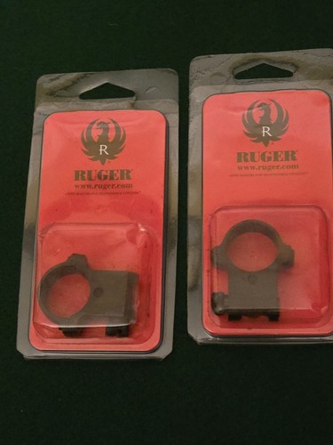 Ruger Precision Rimfire Rings Pair of original Ruger rings, high, NIP (for #1, #3, etc.) matte finish ...