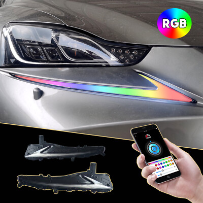 RGB Daytime Running Lights For 2017-2020 Lexus IS250/350/300 Start Up Animation