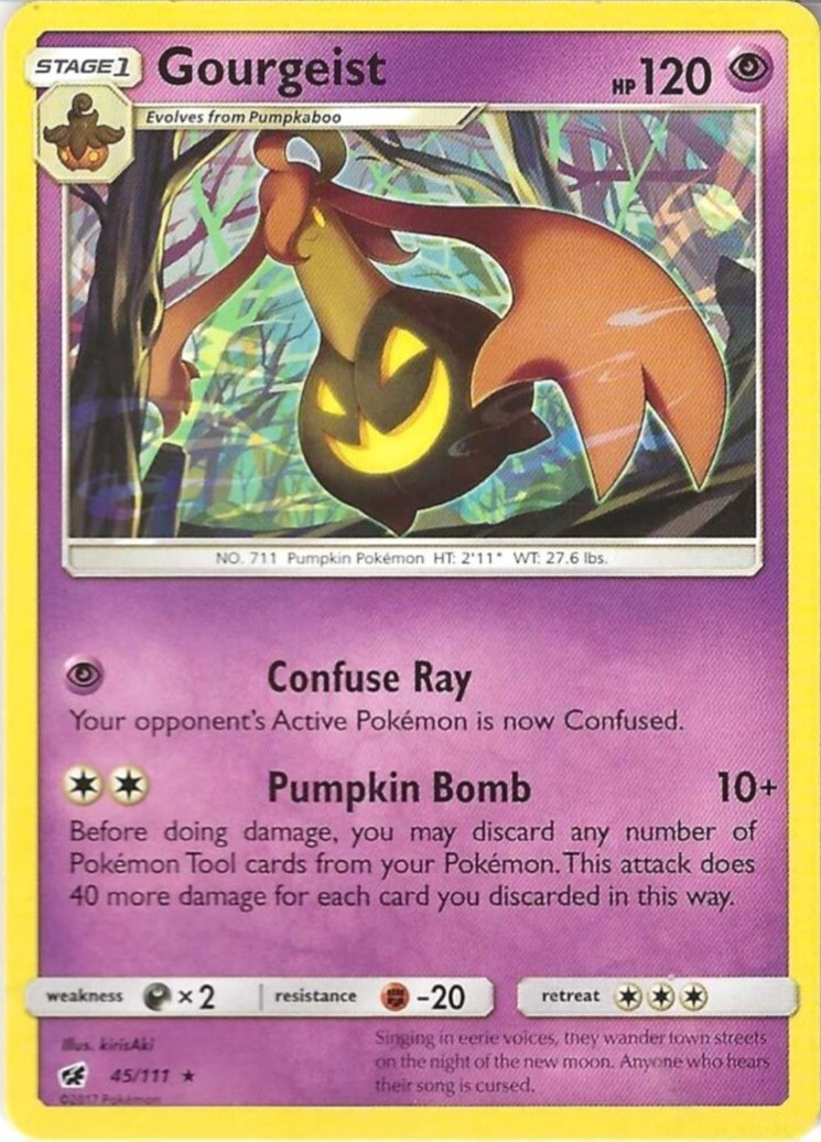 2017 Pokémon Sun & Moon Crimson Invasion - 45/111 - Rare - GOURGEIST