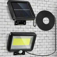 Wall Outdoor Light Security Garden Flood Lamp LED Solar Power PIR Motion Sensor