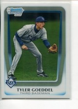 2011 Bowman Chrome Draft Prospects Tyler Goeddel BDPP33 Tampa Bay Rays