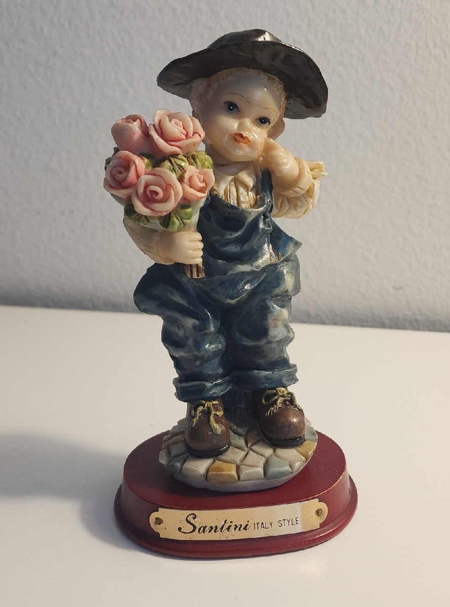 Santini イタリア彫刻セット Vintage A. Santini Sculpture Mid Century Geisha Alabaster