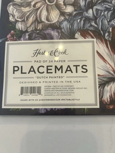 Hester & Cook Dutch Painted Floral Placemats - Thumbnail 3