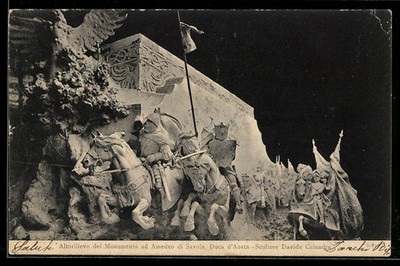 AK Torino, Altorilievo del Monumento ad Amedeo di Savoia, Duca d´Aosta, Scultor 