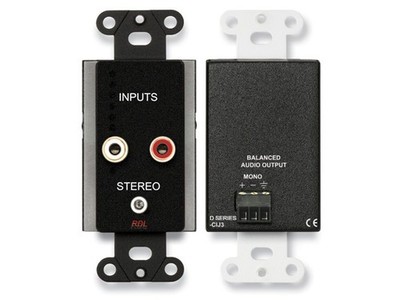 RDL DB-CIJ3 - Consumer Stereo Input Jack (Black) Decora NEW