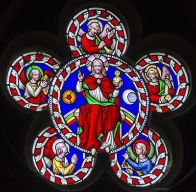 Foto 6x4 Oculus, Ostfenster, Helena Kirche, Lea Lea\/SK8286 Christus um 2017