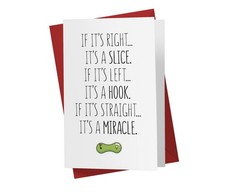 Funny Golf Birthday Card for Men Women - Large 5.5x8.5 inch Golfer Birthday C...
