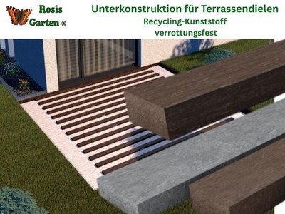 Unterkonstruktion Terrassendielen (100% recycelt) Breite 10.5cm Stärke 4.5cm WPC