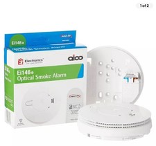 Aico Ei146e Optical Smoke Alarm Detector with Battery Backup