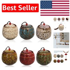 Elegant Small Urns for Ashes in Exquisite Gift Box - Heartfelt Memorial Set of 6