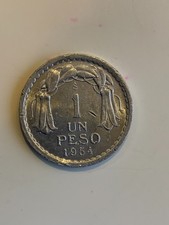 1954 Chile 1 Chilean peso coin