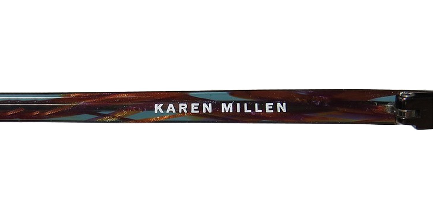 NEW KAREN MILLEN KM0063 EYEWEAR GRAY 2 RECTANGULAR HALF-RIM 50-18-140 WOMENS
