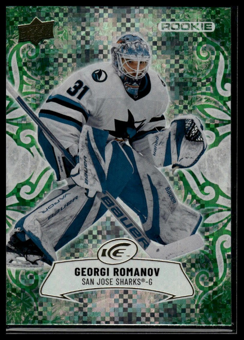 2024-25 Upper Deck Ice #122 Georgi Romanov Emerald Green RC
