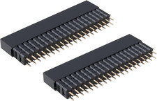 2Pcs 40Pin Female Pin Header Extra High 3 Row PCB Board 2.54Mm Header Connectors