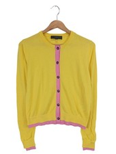 ZARA Cardigan Donna Giacca Taglia IT 40 giallo pallido-rosa stile casual